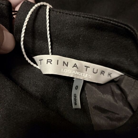 Trina Turk Sleeveless Open Back Black Dress Size 0 - Picture 6 of 8